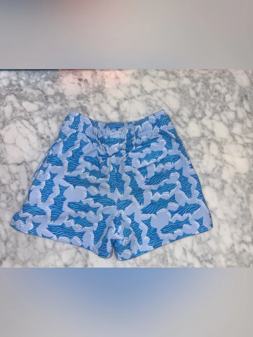 vineyard vines Kids' Chappy Beach Print Swim Trunks